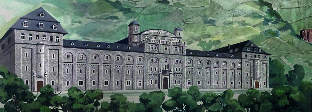 Zeichnung des ursprünglich fast doppelt so groß geplanten Gebäudes der Sektkelterei Geiling von 1912. (Foto: Via GmbH, Bacharach)
