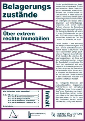 Cover der Broschüre Belagerungszustände
