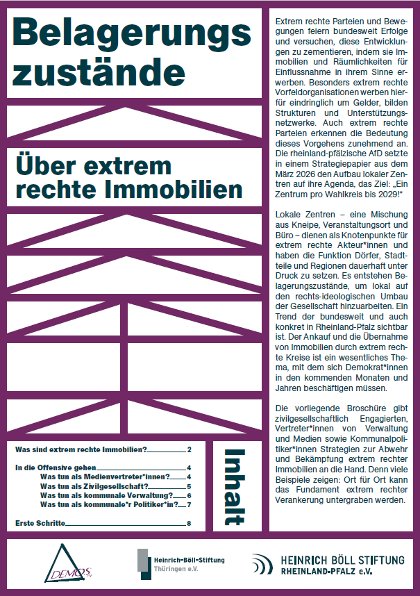 Cover der Broschüre Belagerungszustände